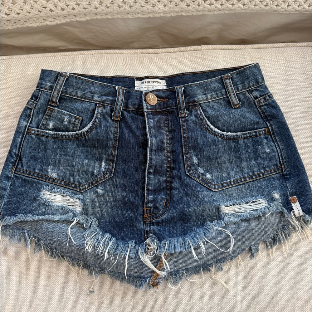 2 Perfect Condition One Teaspoon Denim Skirts Size 26